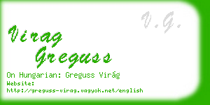virag greguss business card